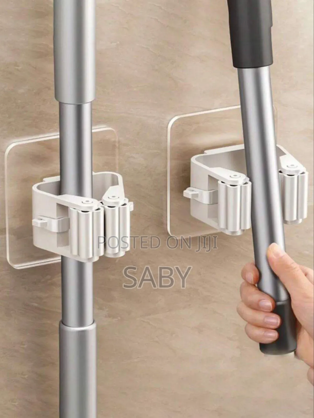 2pcs Punch-Free Wall-Mounted Strong Mop Hook,