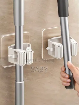 2pcs Punch-Free Wall-Mounted Strong Mop Hook,