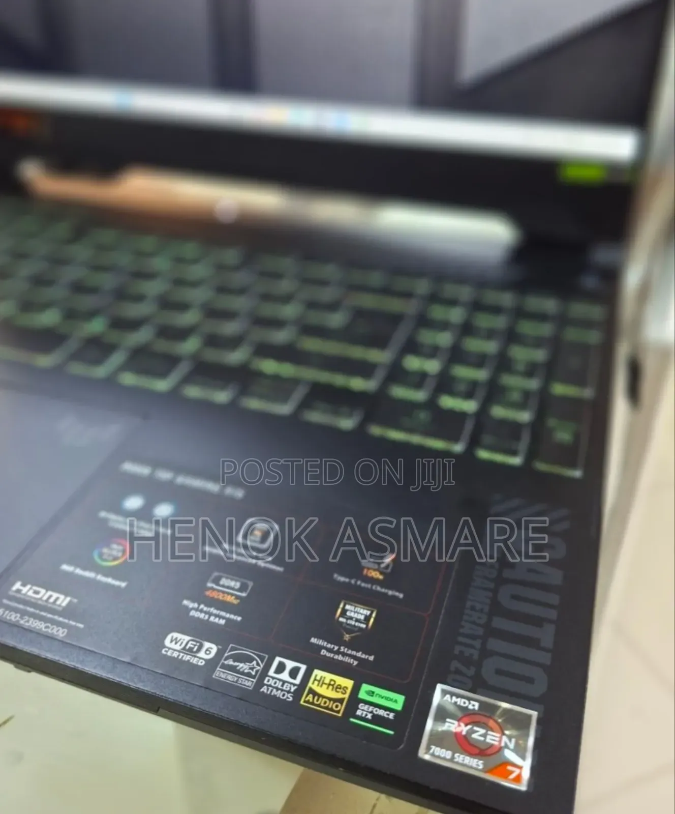 New Laptop Asus TUF Gaming A15 16GB AMD Ryzen 7 SSD 512GB