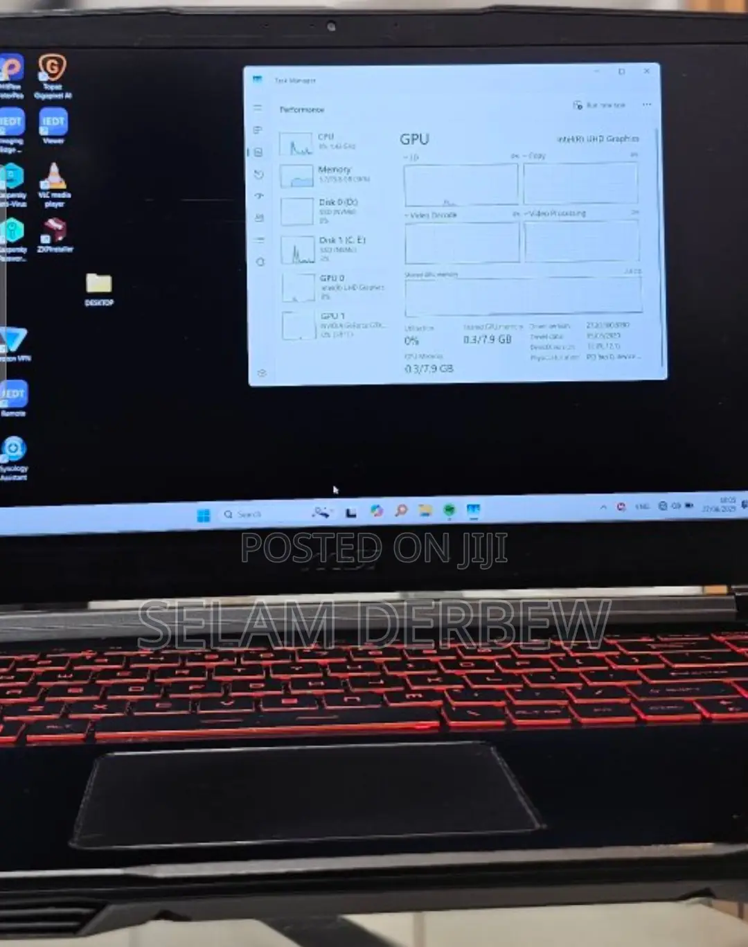 New Laptop MSI GF63 16GB Intel Core I7 SSD 1T