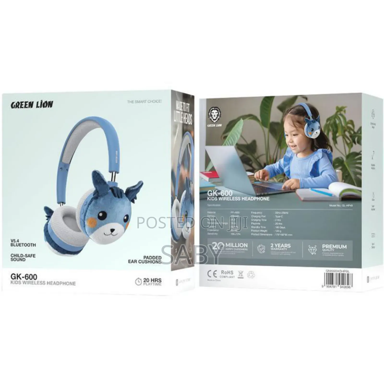 Green Lion Gl-400 Kids Wireless Headphones.