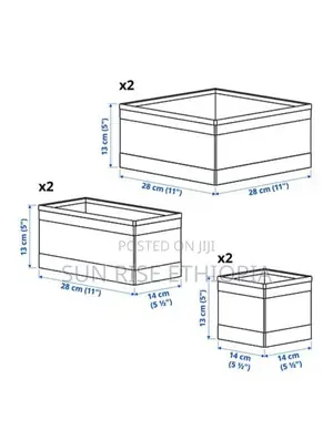 Ikea Drawer Organizer Box, Set of 6, White