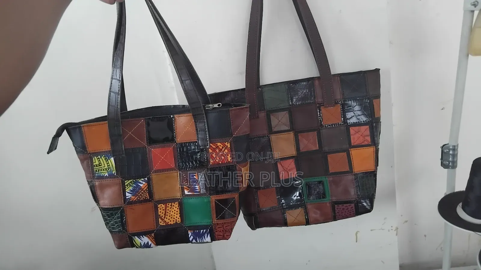 Multi-Color Genuine Leather Tote