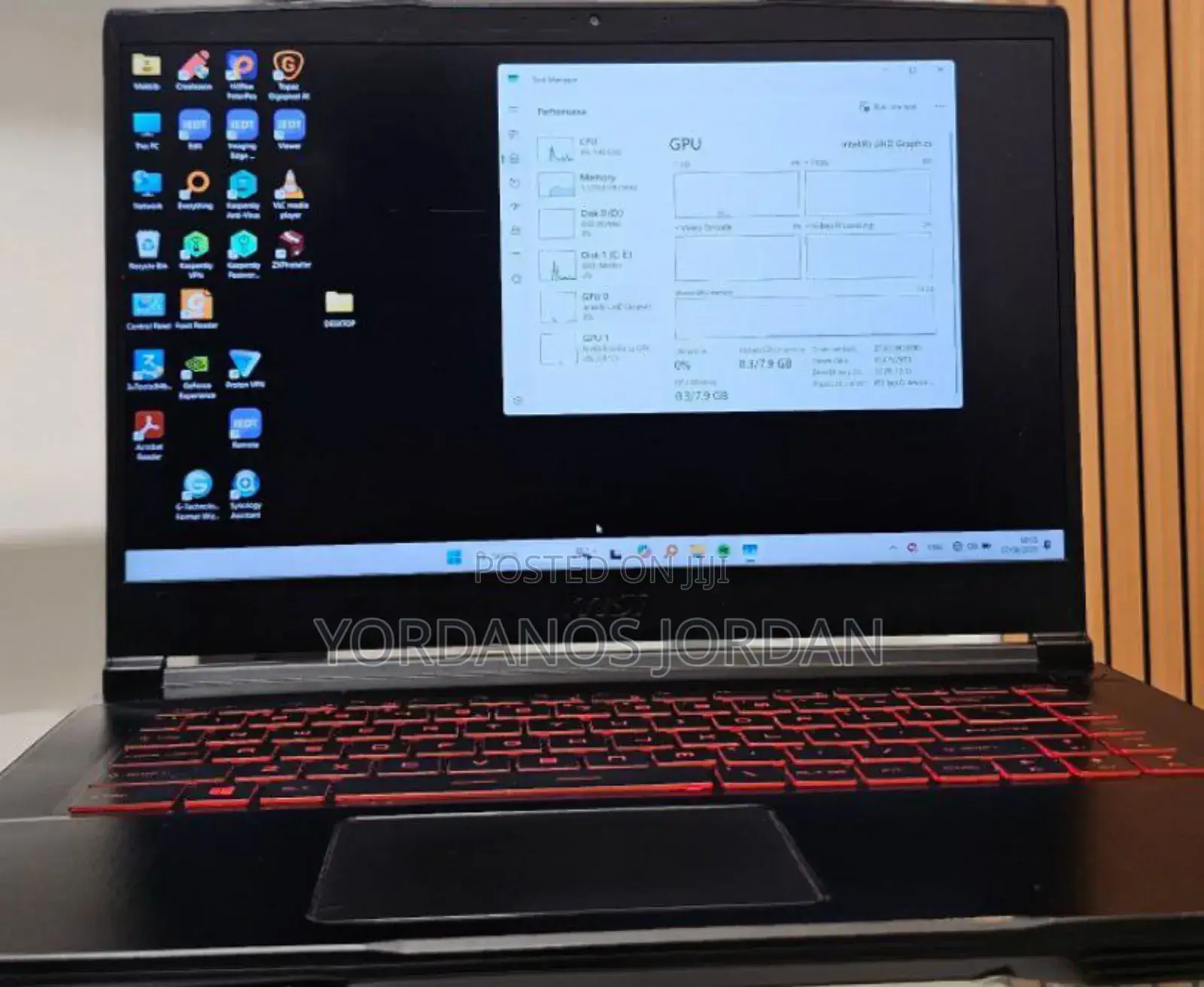 New Laptop MSI GF63 16GB Intel Core I7 SSD 1T