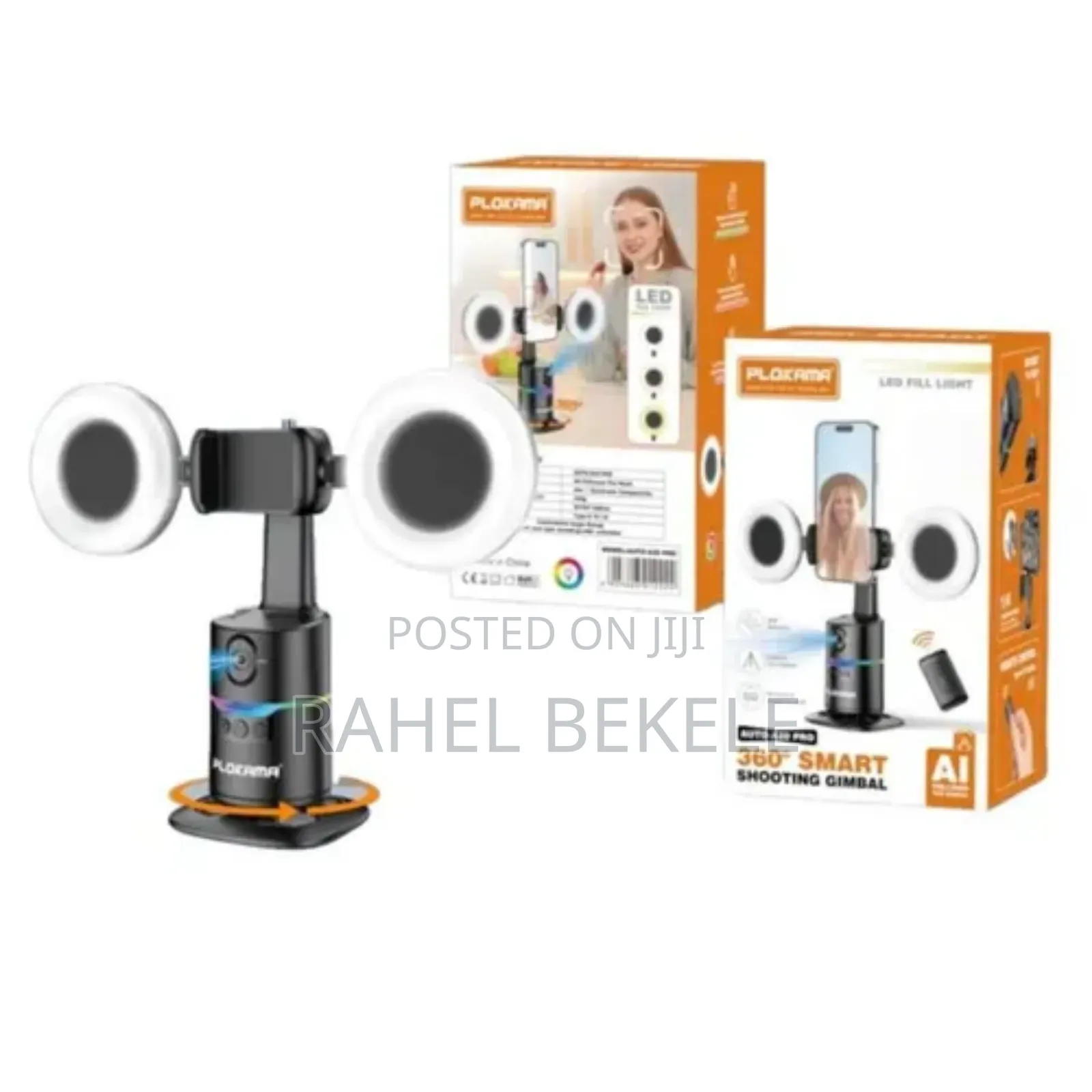 Plokama Auto-A20 Pro 360° Smart Shooting Gimbal With Led Fill Lights.