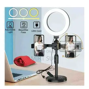 Mini Ring Light With 2 Phone Holder (Live Light Holder)