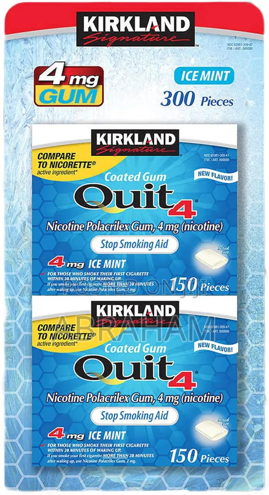 ሲጋራ ለማቆም የሚረዳ ማስቲካ, Nicotine' Gum 4mg (Quit4)