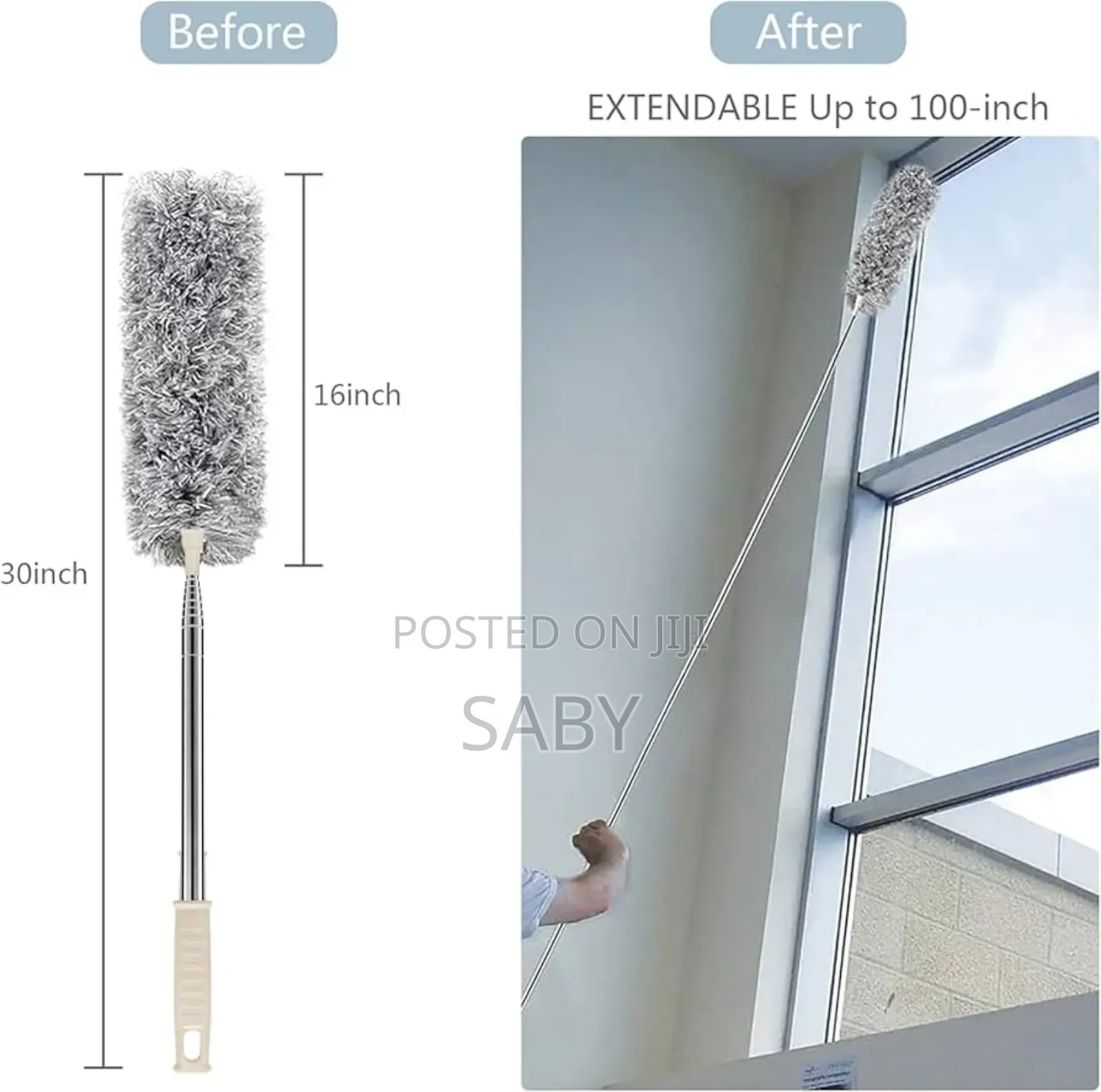 Microfiber Duster With Telescopic Extension Pole