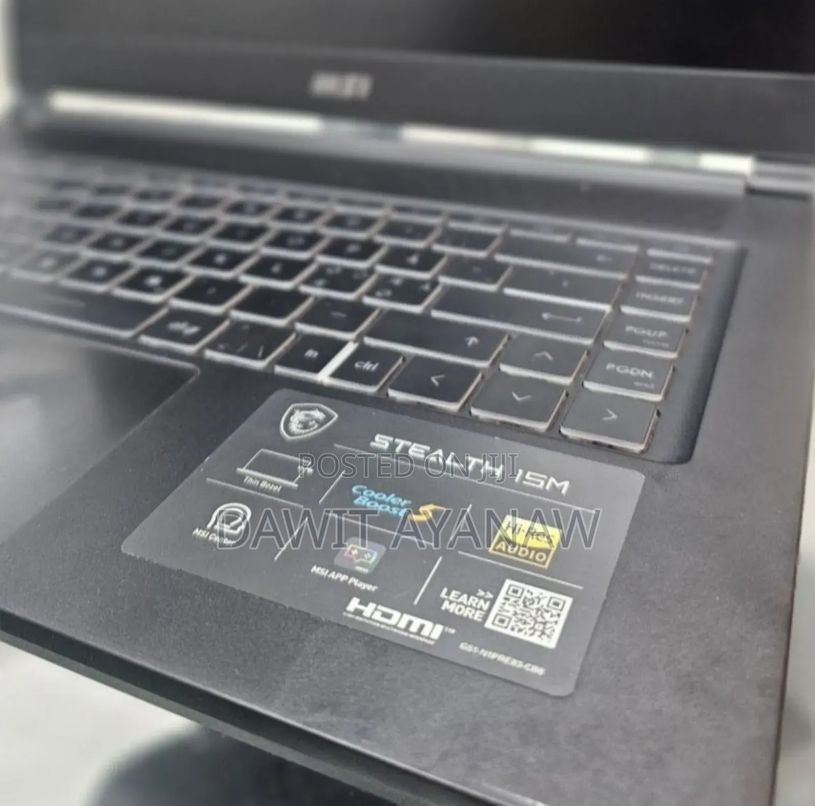 New Laptop MSI 16GB Intel Core I7 SSD 512GB
