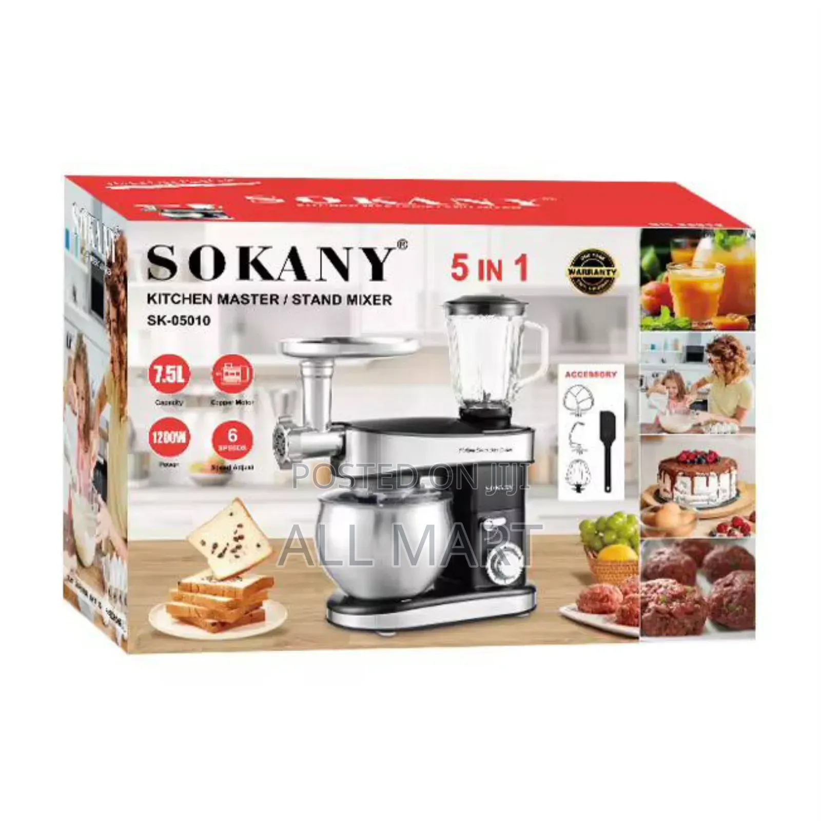 Sonifer 5 in 1 Stand Mixer,Blender,Meat Grinder,Grinder Juicer