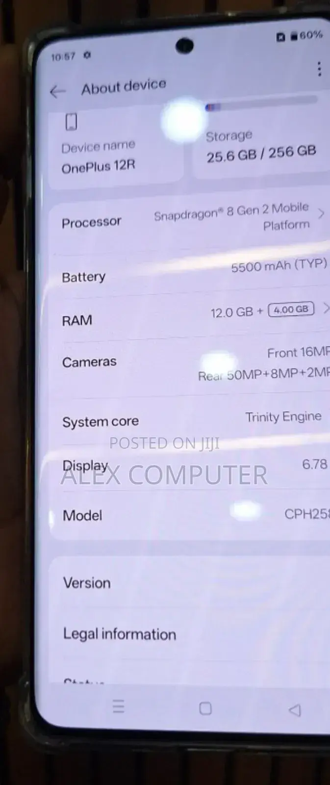 New OnePlus 12R 256 GB
