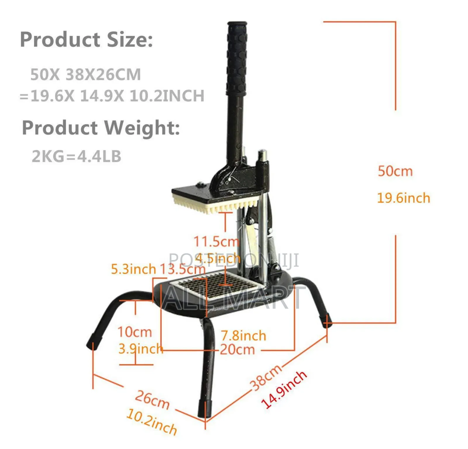 French Fry Cutter Potato Chipper Slicer With Blade
