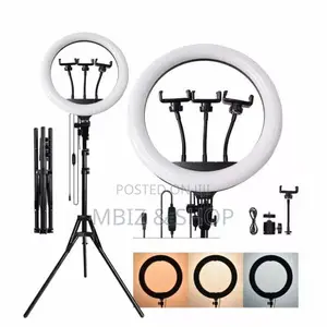 Photo - Ring Light 14inch 3 Phone Holder