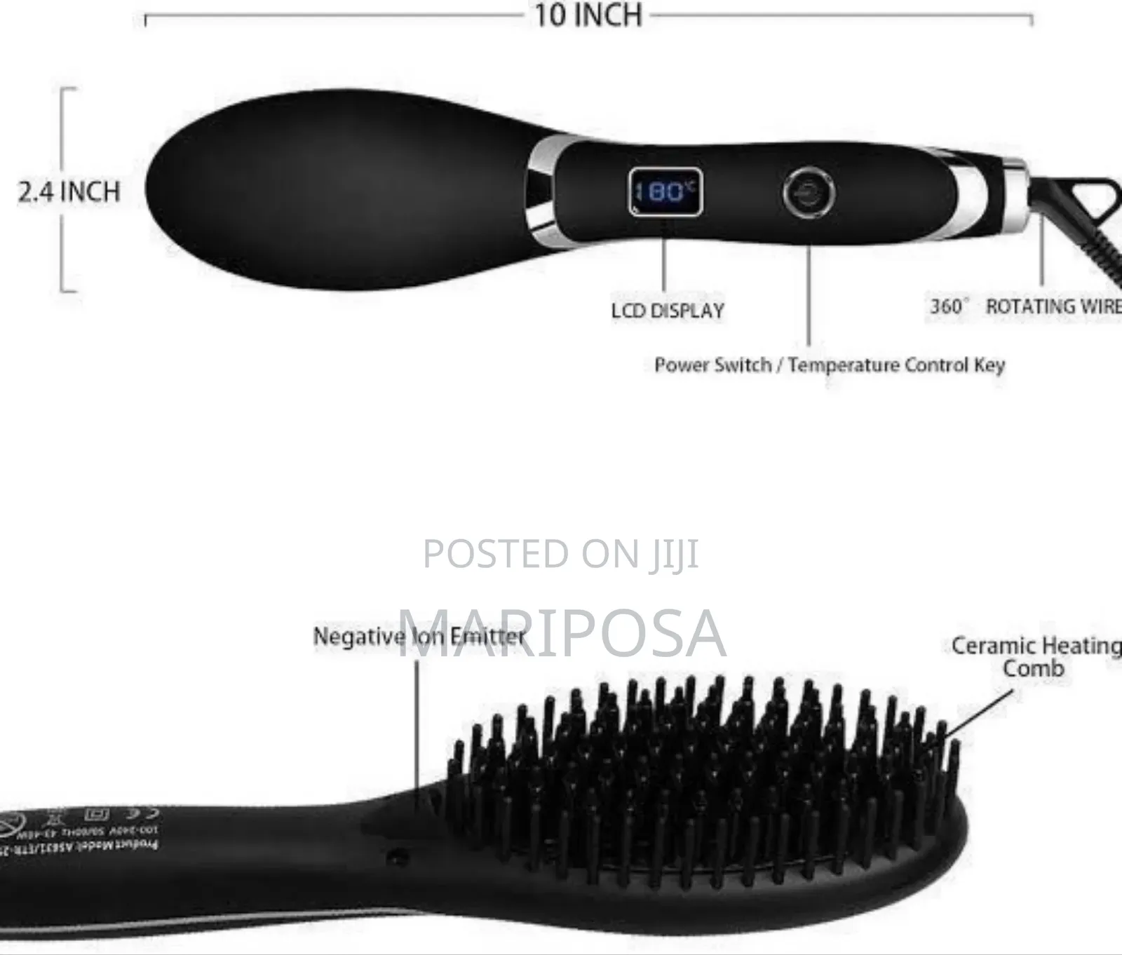 Progemei Professional Hair Straightener Brush