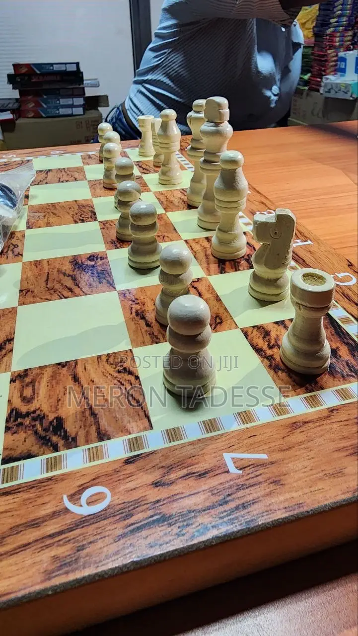 3in1 Wooden | [Chess+ Checkers + Backgammon ] [ ቼዝ + ዳማ +ባክጋመን ]