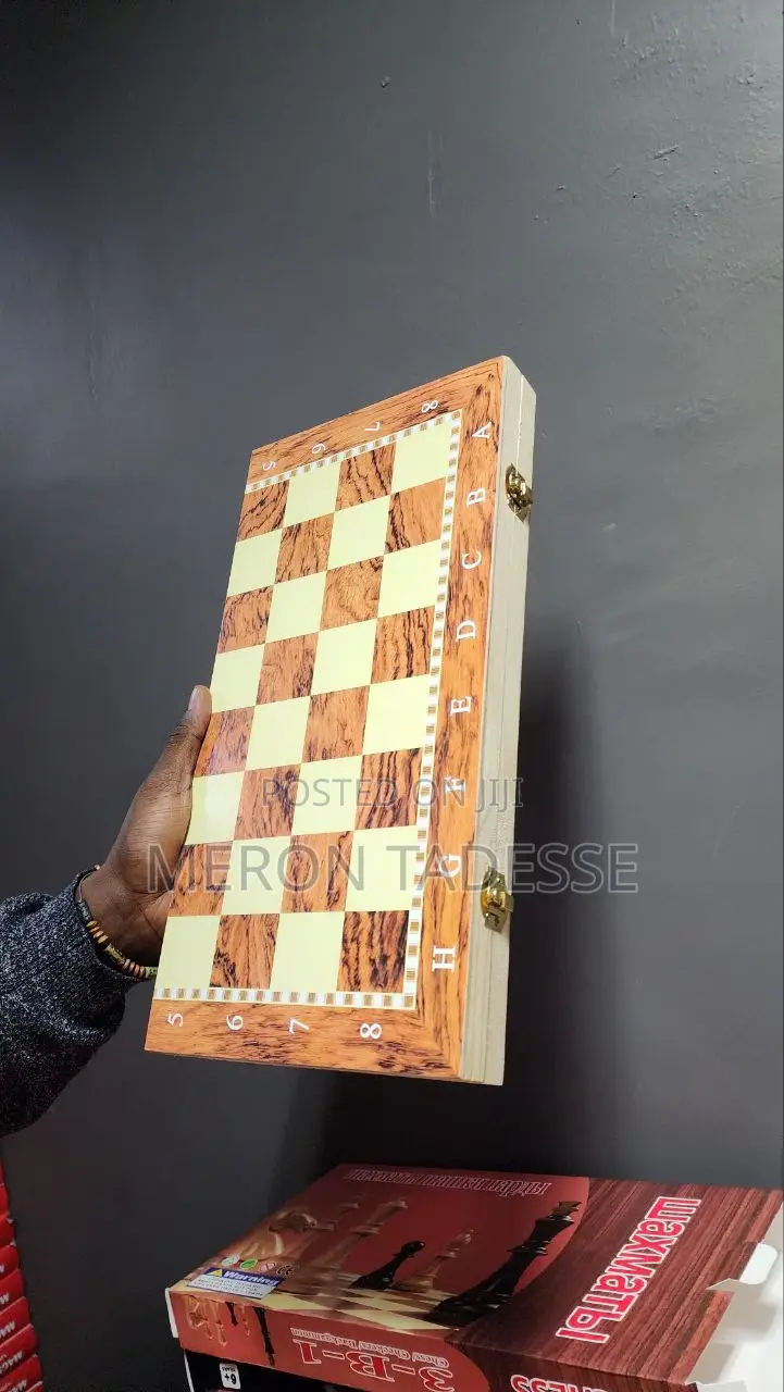 3in1 Wooden | [Chess+ Checkers + Backgammon ] [ ቼዝ + ዳማ +ባክጋመን ]