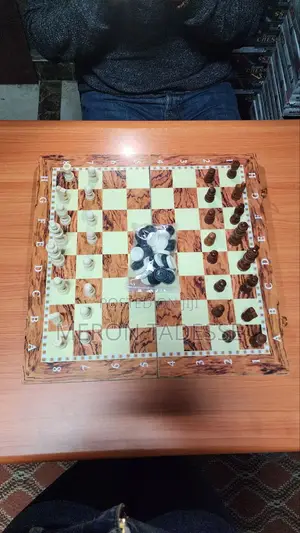 3in1 Wooden | [Chess+ Checkers + Backgammon ] [ ቼዝ + ዳማ +ባክጋመን ]