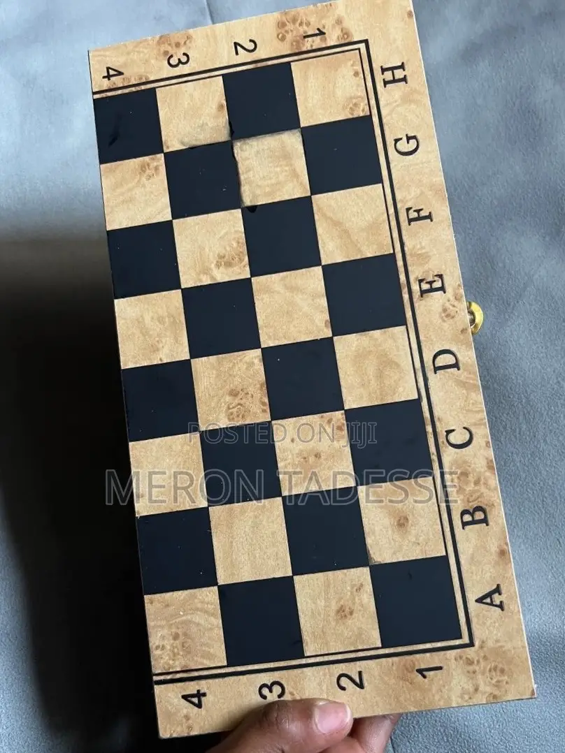 3in1 Wooden [Chess+Checkers +Backgammon ] [ ቼዝ +ዳማ+ባክጋመን ]30cm X 30cm