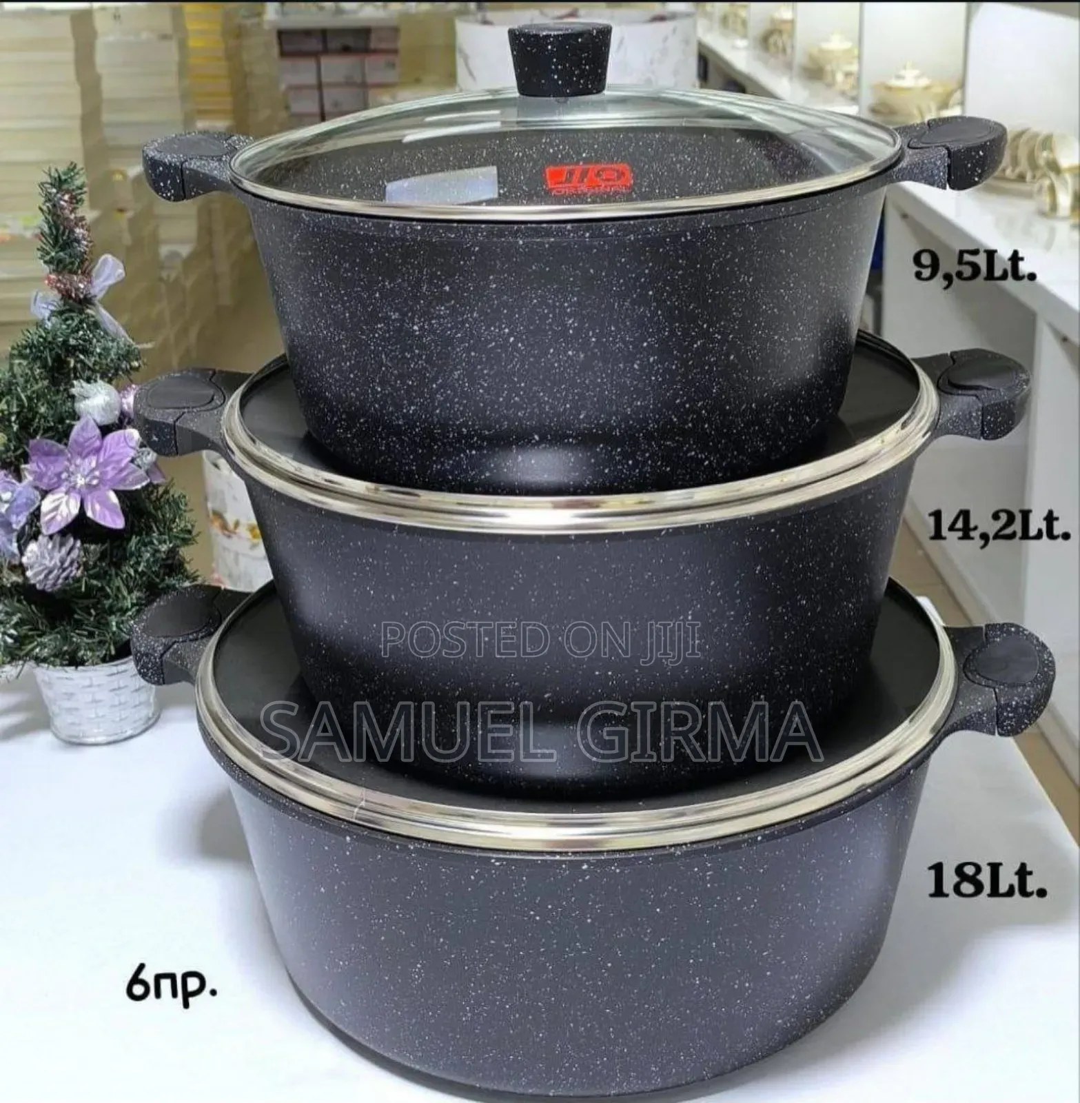  JioMarble Coated Granite Casserole Cookware Set