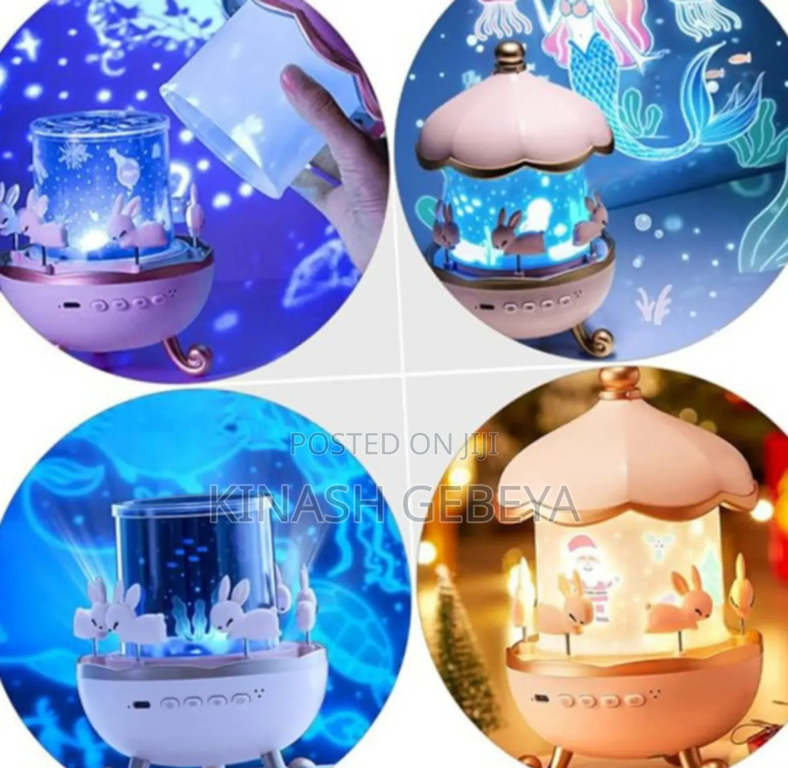 High Quality Rechargeable Rotating Projector Lamp