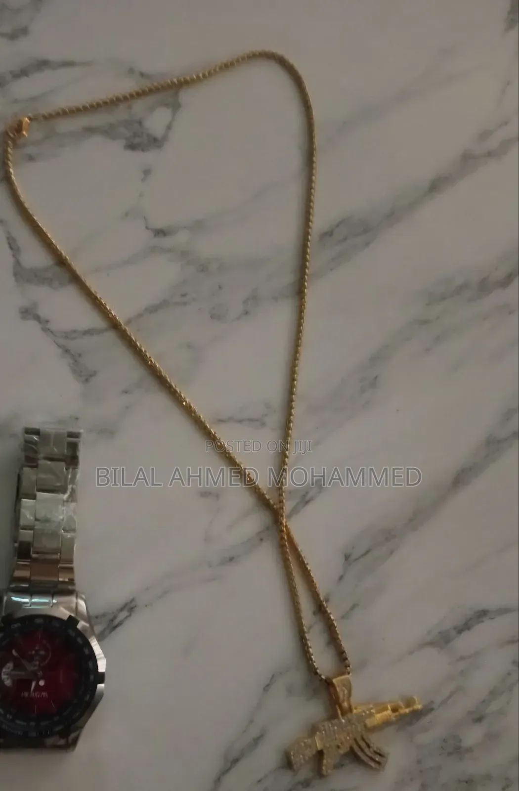 Men's Gun Design Necklace