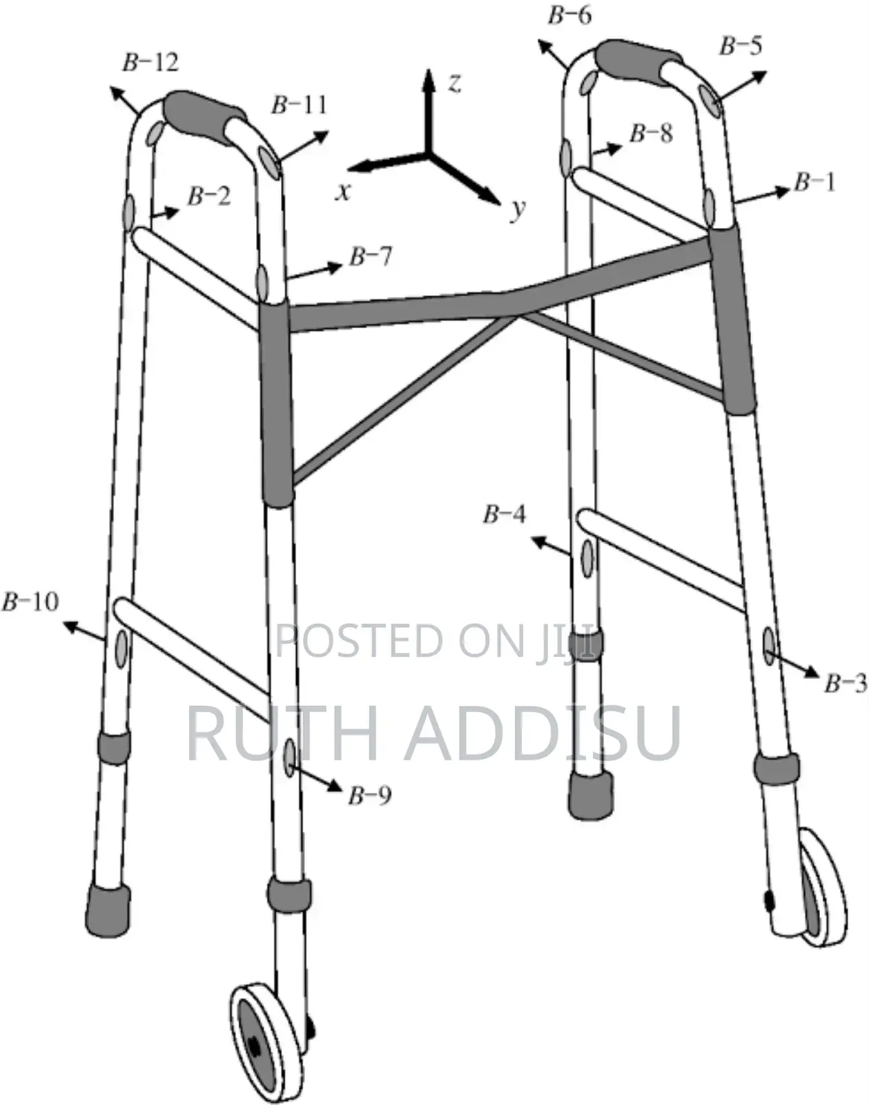 Medical Walker尤甚walker Almunium夾义foldable Walker汀装walker寶貝foldable