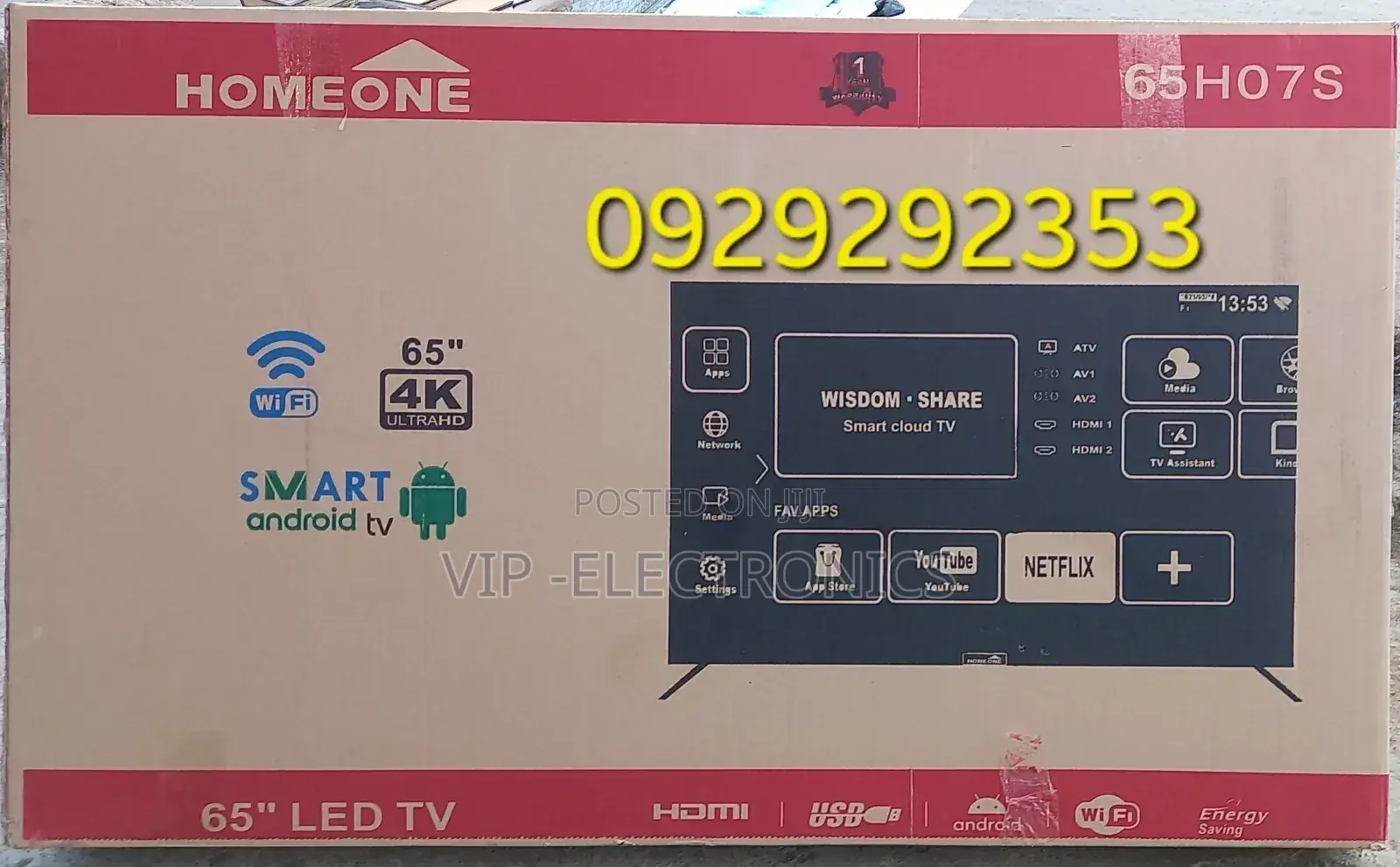 Homeone Tv 65 Inch Tv Smart Uhd New 2025 New Price