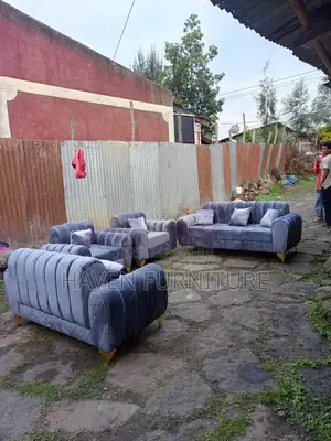 Blue Black Color Sofa Full Set