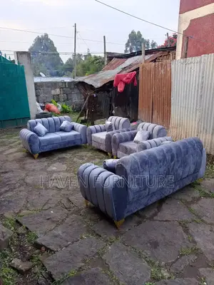Blue Black Color Sofa Full Set