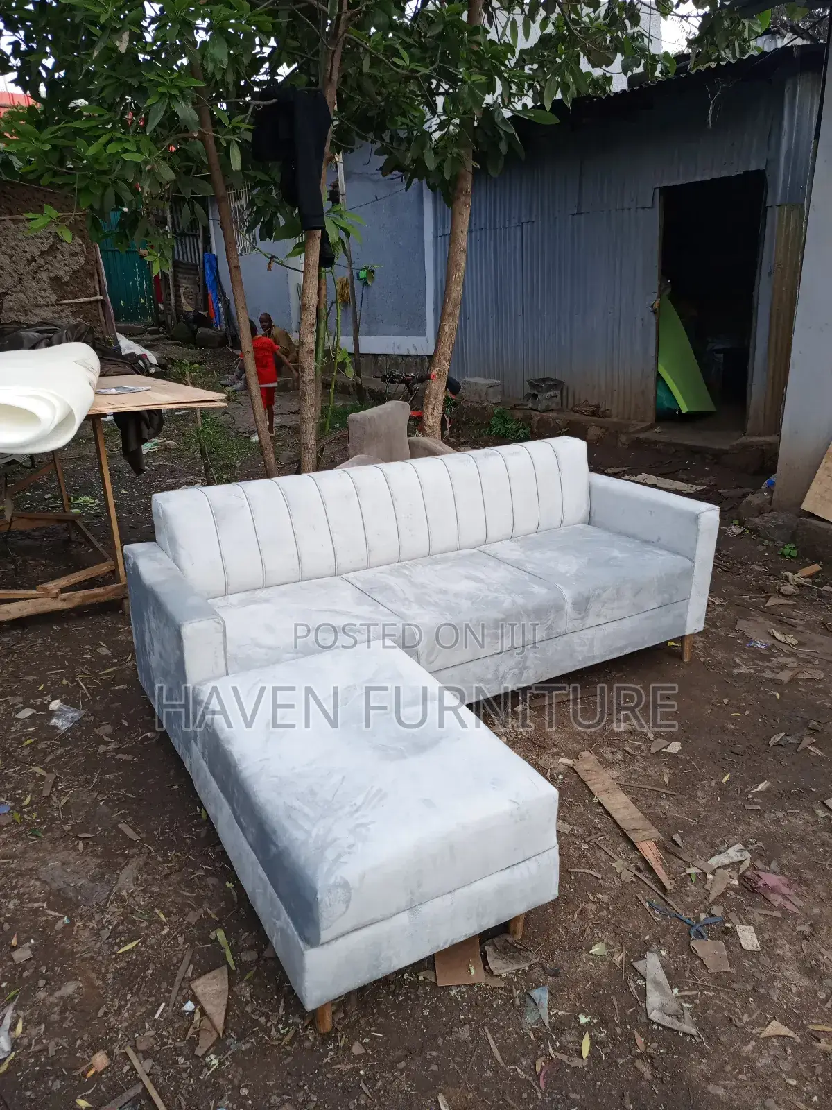 White Sliver Color Sofa