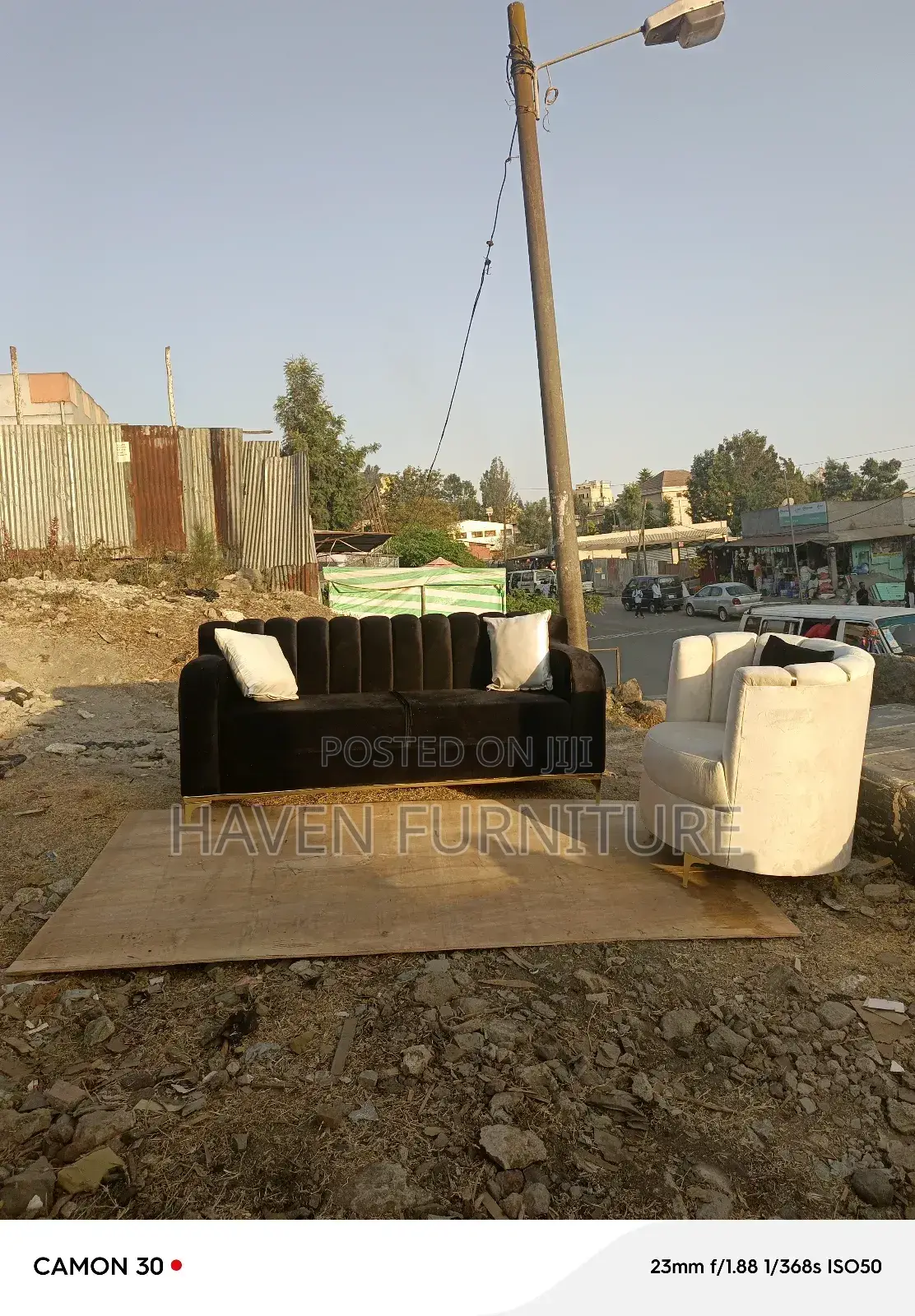 Black and White Sofa