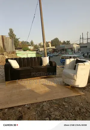 Black and White Sofa