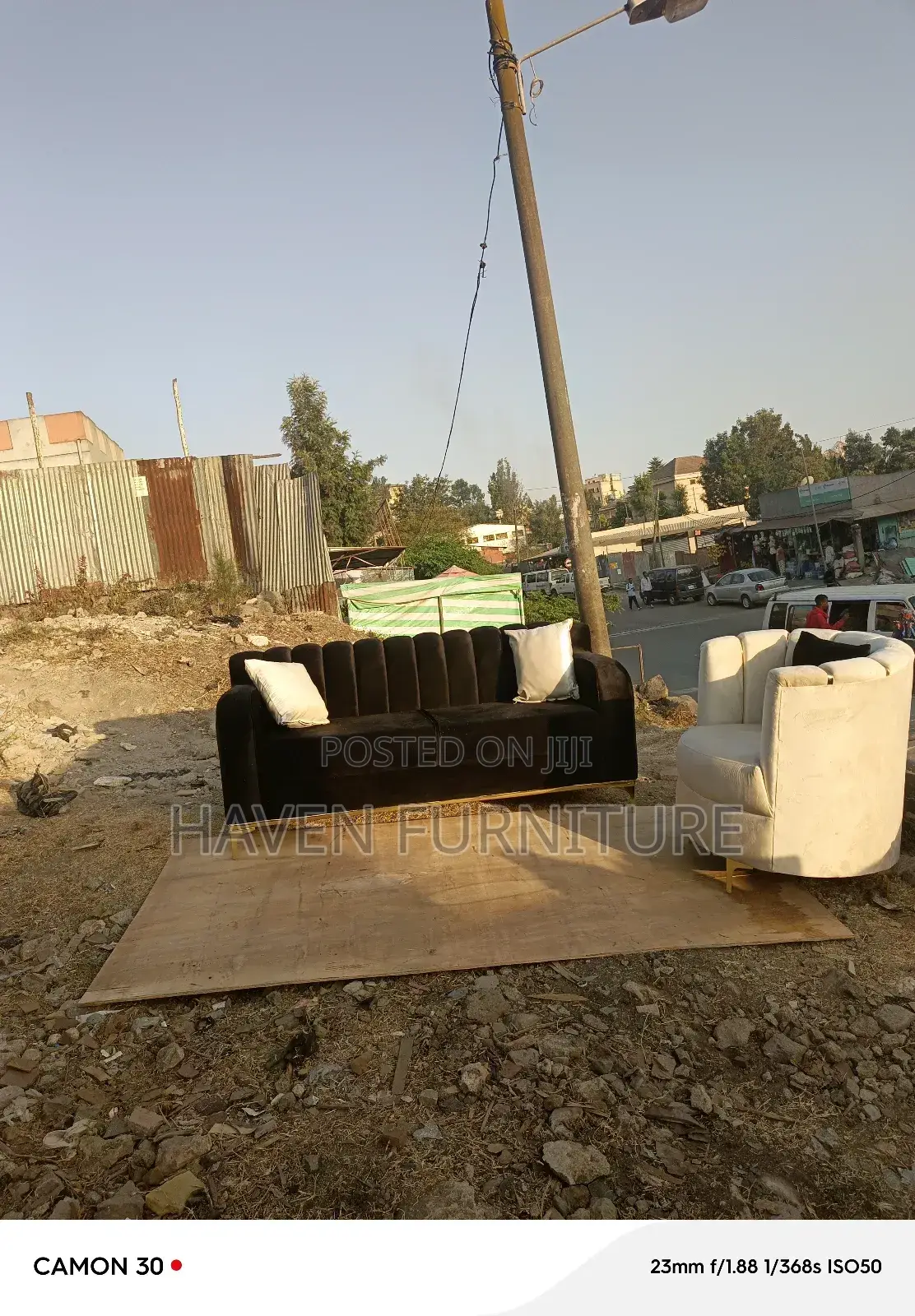 Black and White Sofa