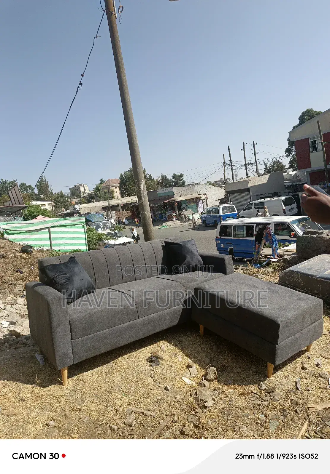 Dark Sliver With Black Sofa