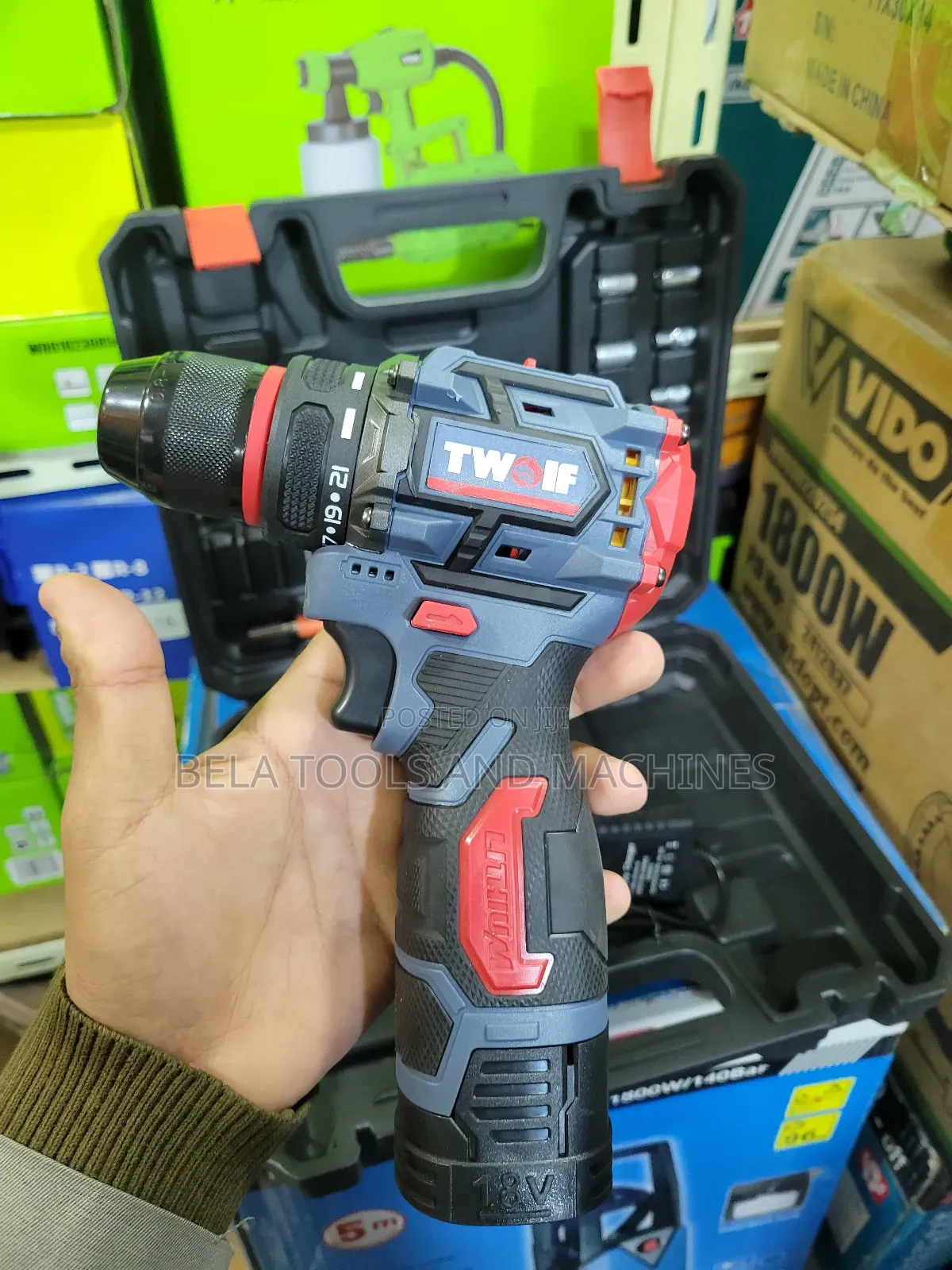 Good Drill Twolf Cordless Drill 18v With Full Accessories