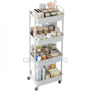4-layer Movable Kitchen Storage Rack/Shelf