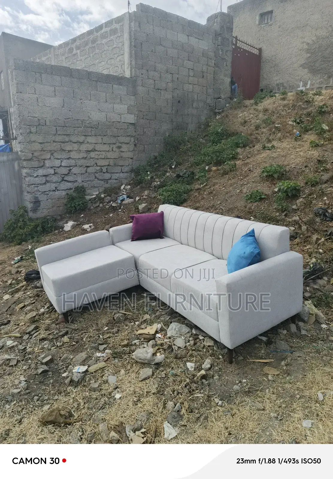 Open Grey Sofa