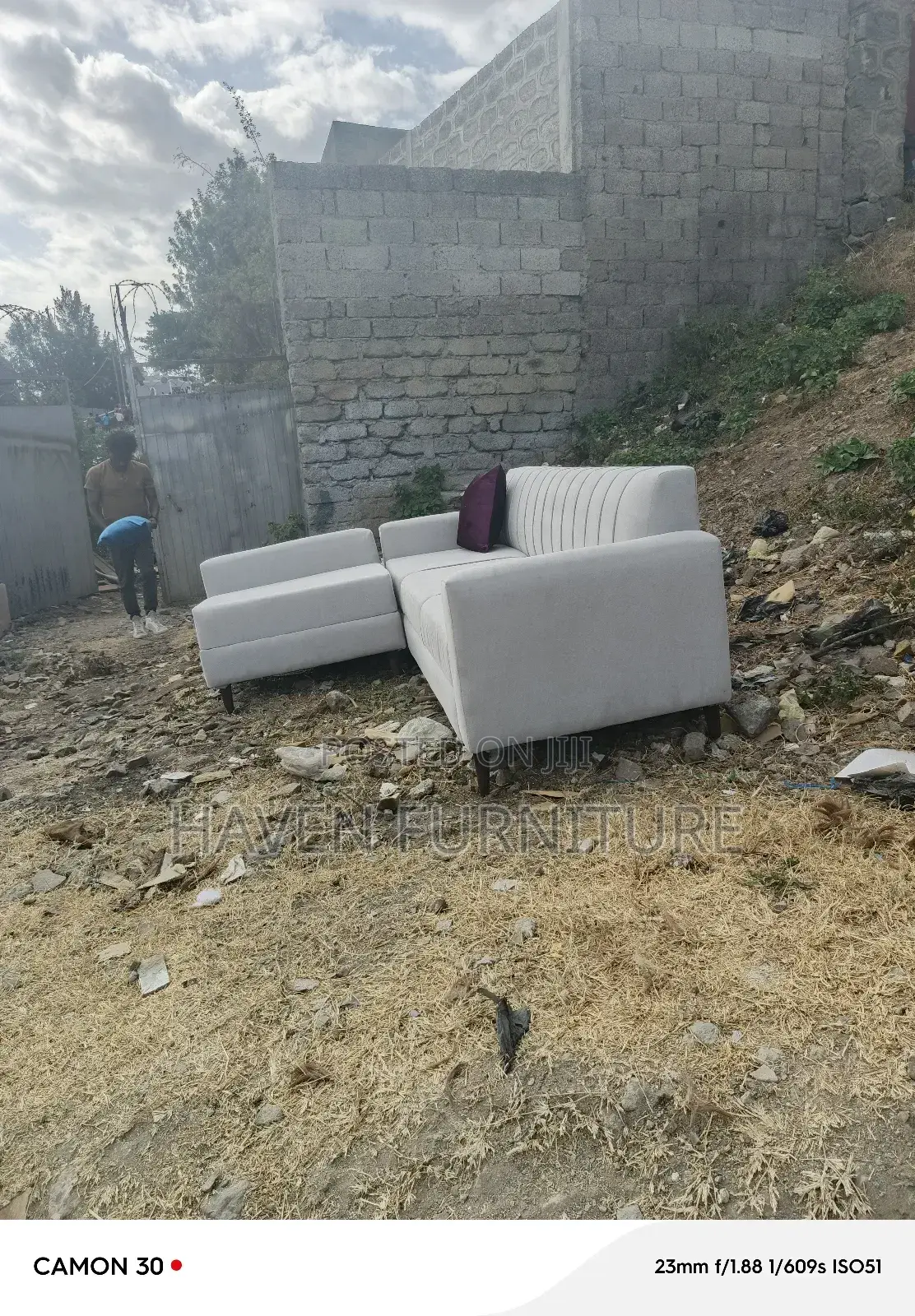 Open Grey Sofa