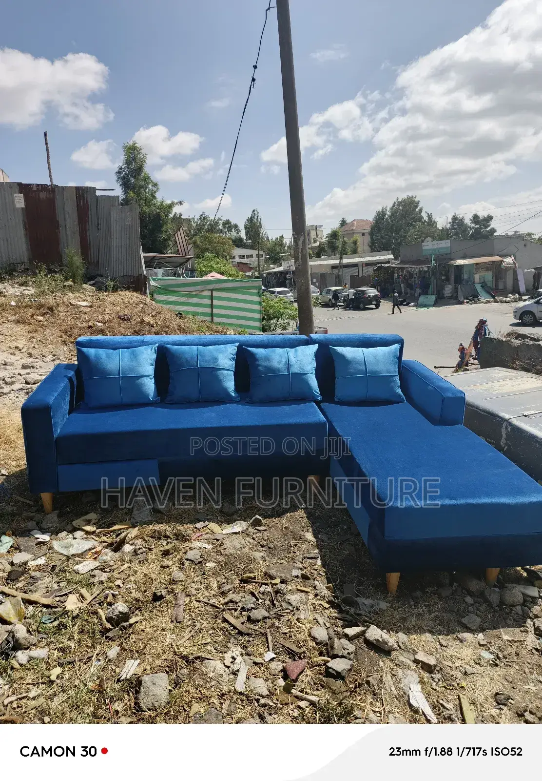 Blue Sectional Sofa Third