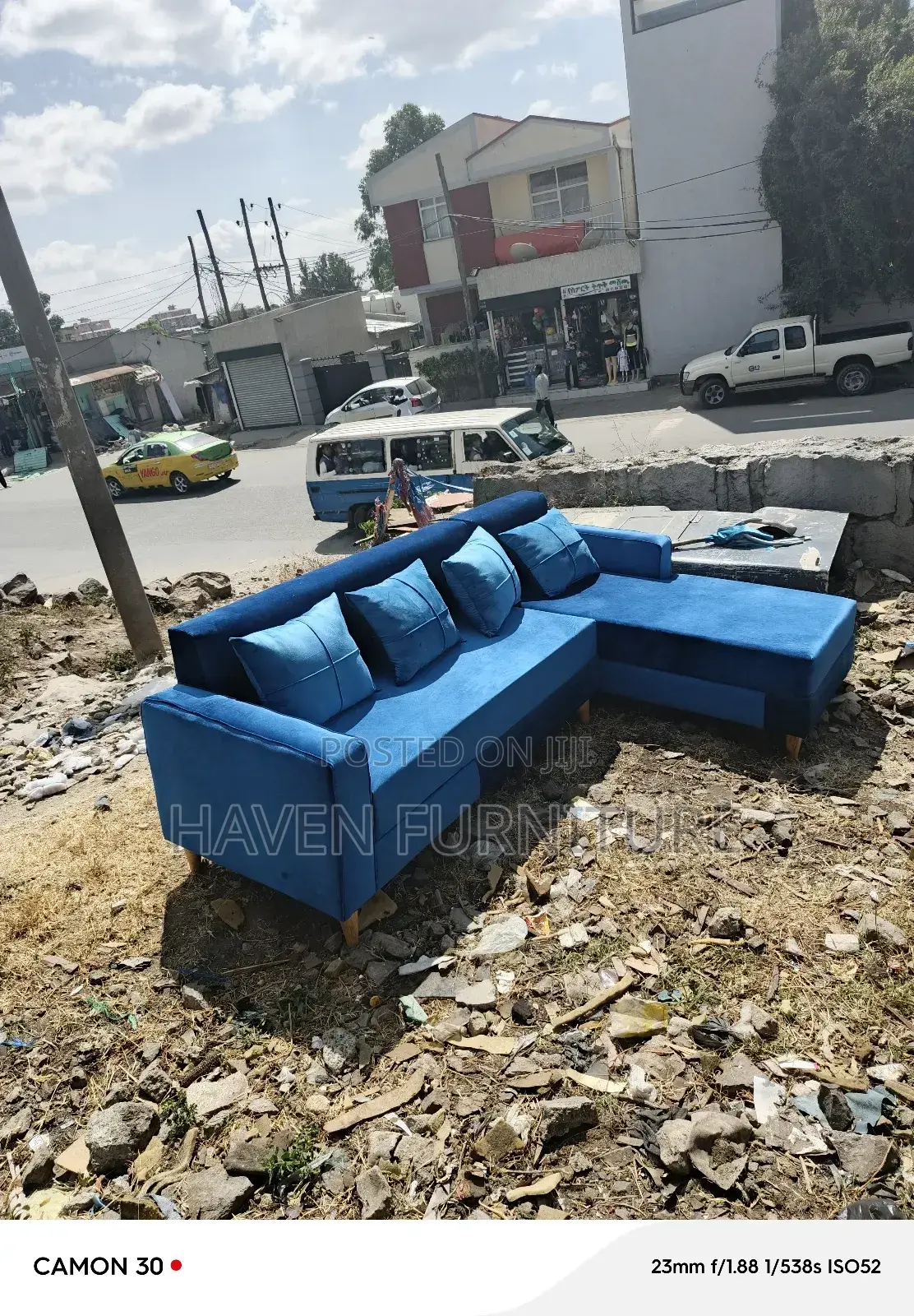 Blue Sectional Sofa Third