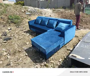 Blue Sectional Sofa Third