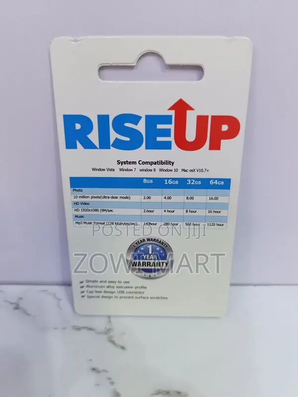 Rise Up 16gb Waterproof Usb Flash Drive