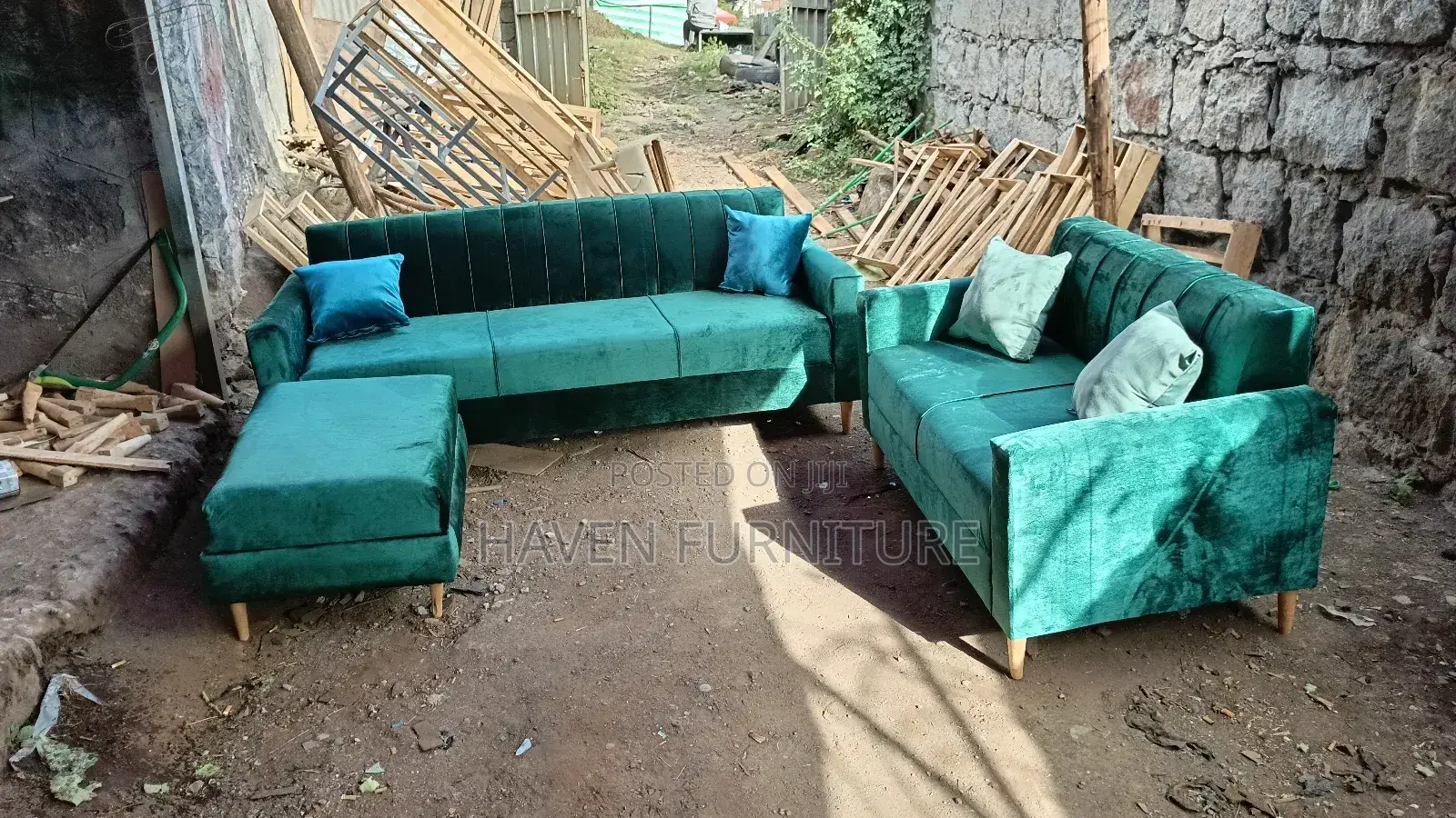 Green Color Sofa