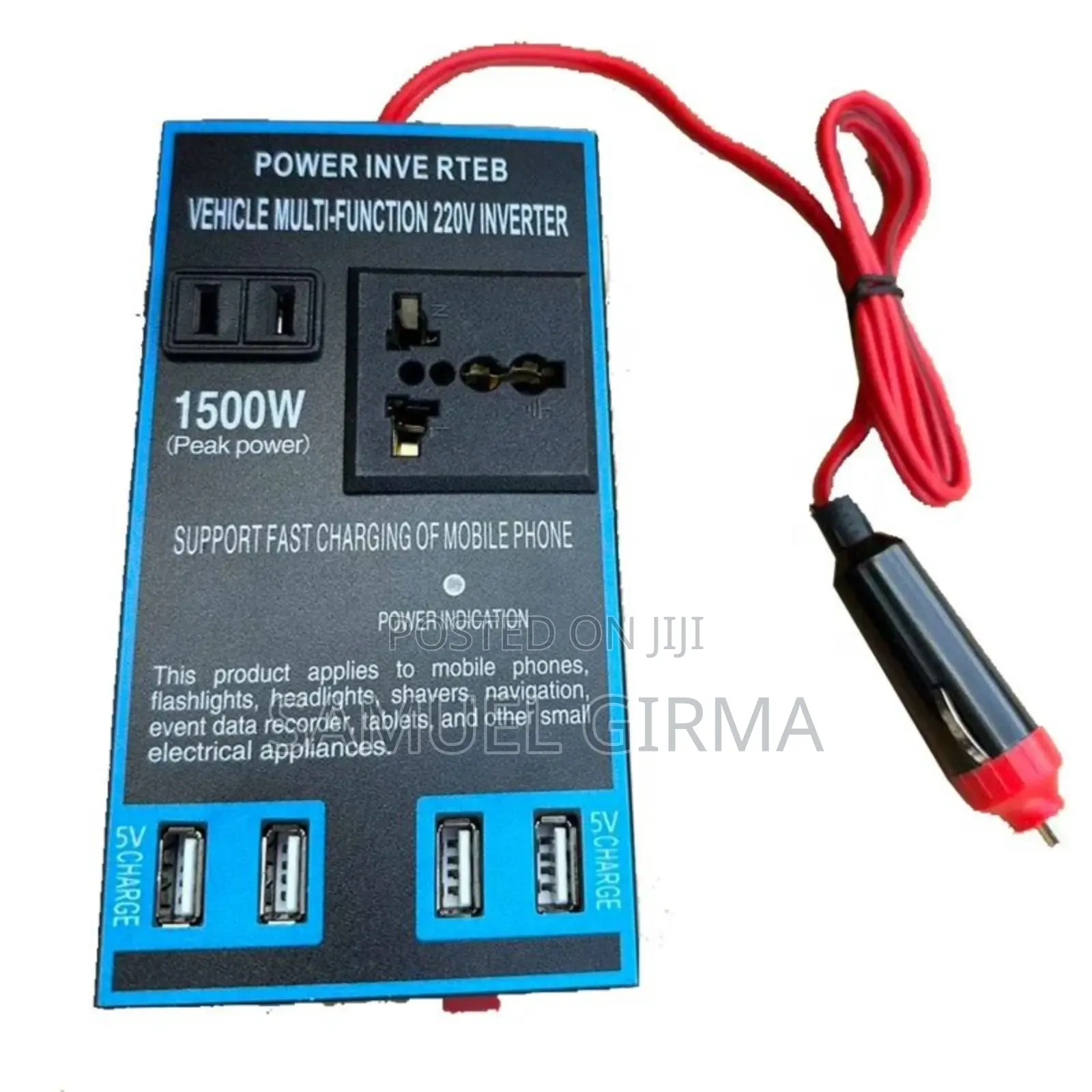 Multi-Function Vehicle Inverter 1500w Car Power