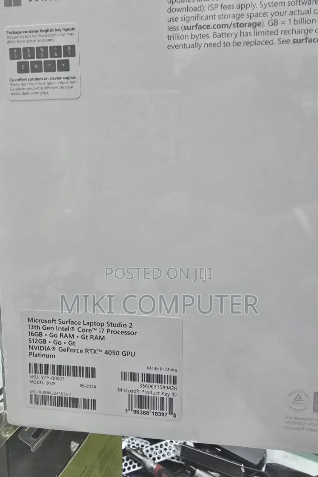 New Laptop Microsoft Surface 16GB Intel Core I7 SSD 512GB