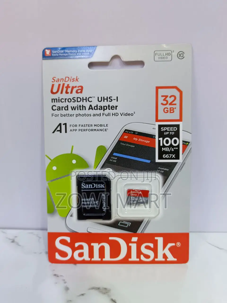 Sandisk Ultra Microsdhc Uhs-I Card With Adapter 32gb