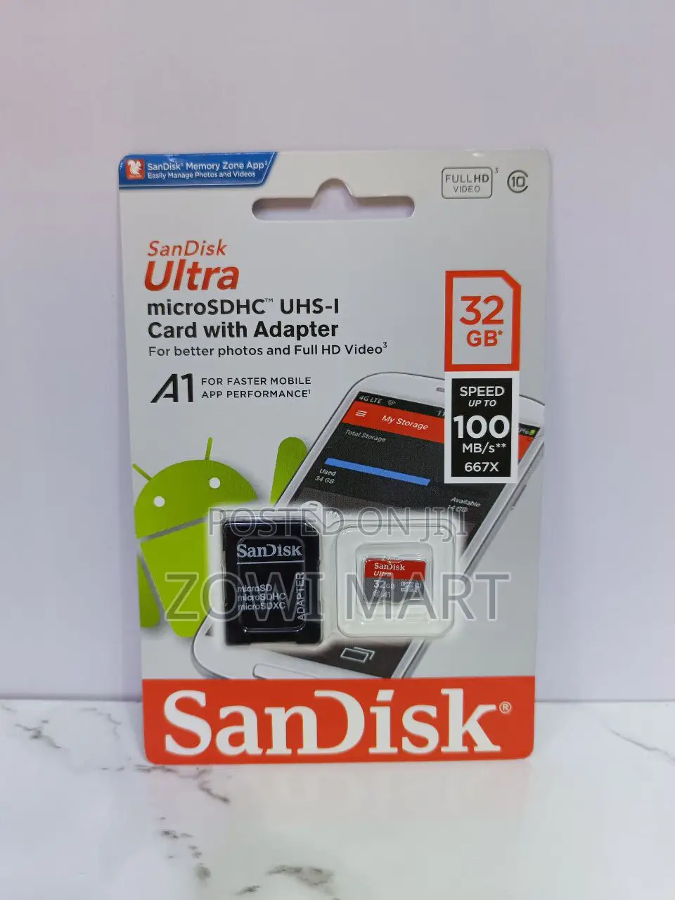 Sandisk Ultra Microsdhc Uhs-I Card With Adapter 32gb