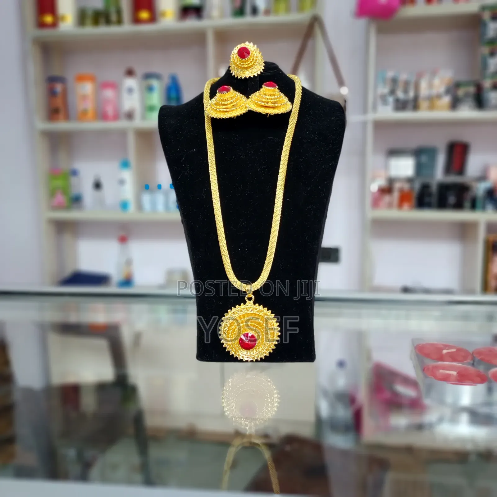 Beautiful Traditional Gold-Plated Jewelry Sets – Necklace, Earrings