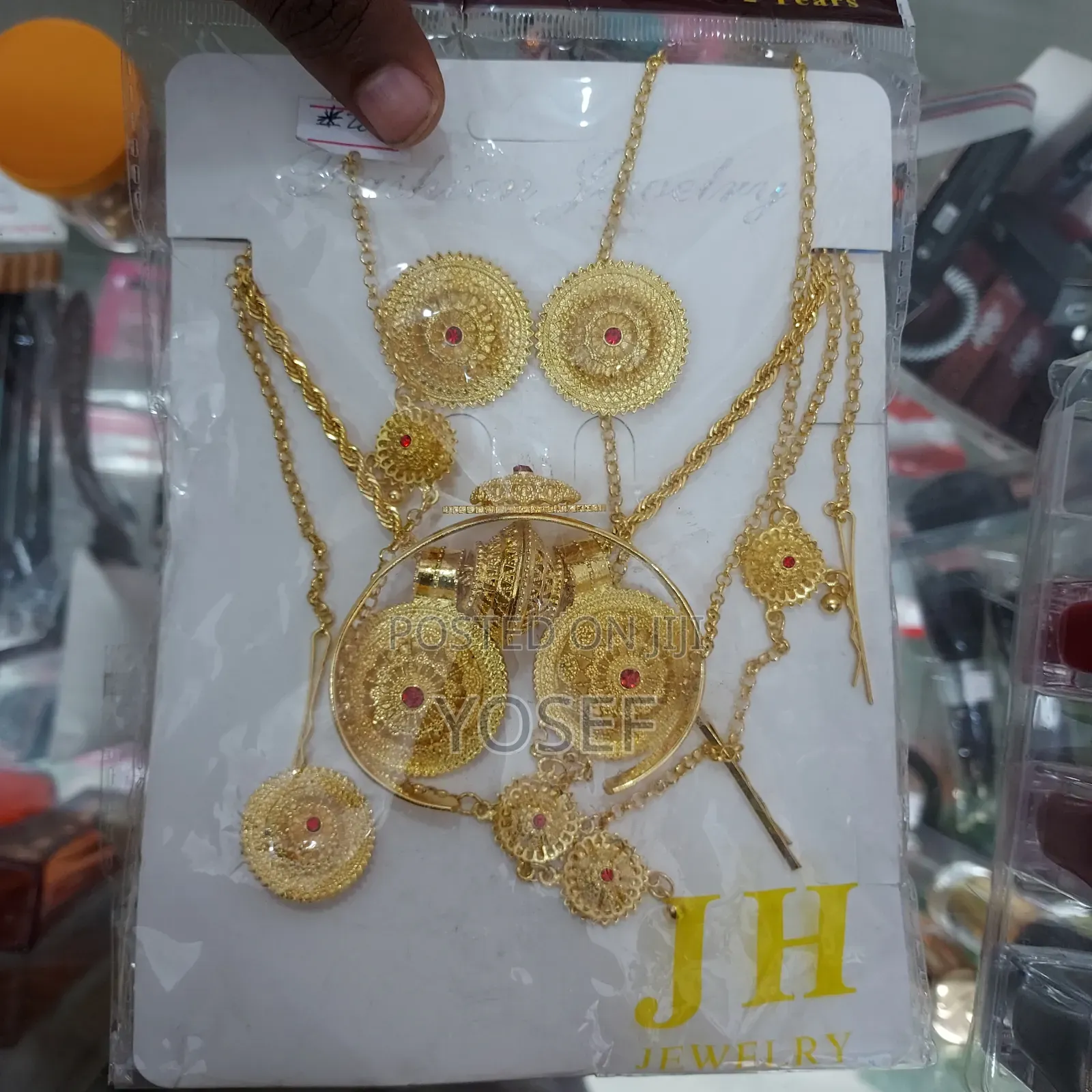 Beautiful Traditional Gold-Plated Jewelry Sets – Necklace, Earrings