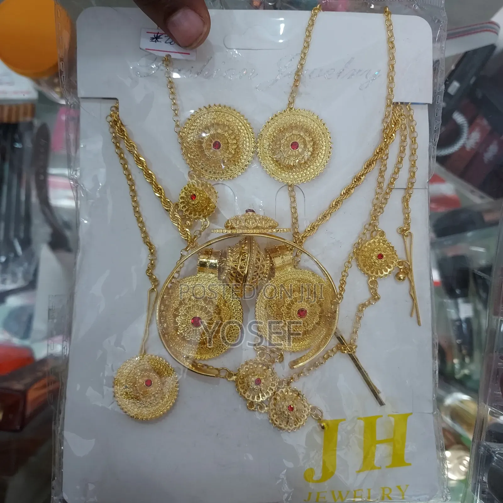 Beautiful Traditional Gold-Plated Jewelry Sets – Necklace, Earrings